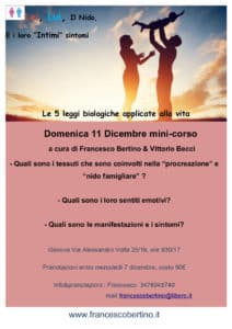 Osteopata Francesco Bertino | Genova | Corso sulle 5 leggi biologiche